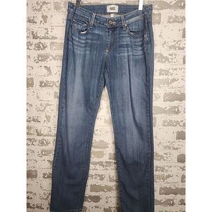 Paige Jeans Womens Size 27‎ Blue Denim Stretch Straight Skyline